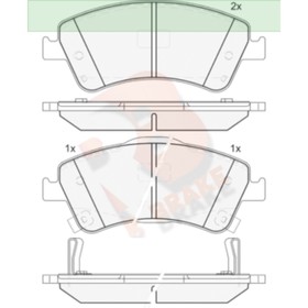 Дисковые тормозные колодки R BRAKE RB1871 7659732