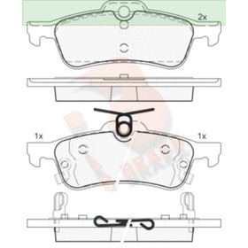 Дисковые тормозные колодки R BRAKE RB1878 7659734