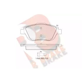 Дисковые тормозные колодки R BRAKE RB1925 7659752