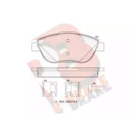 Дисковые тормозные колодки R BRAKE RB1925-201 7659753
