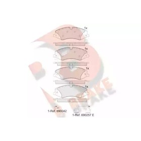 Дисковые тормозные колодки R BRAKE RB1957-203 7659769