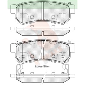 Дисковые тормозные колодки R BRAKE RB2058-203 7659783