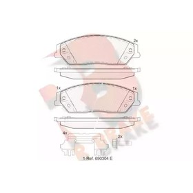 Дисковые тормозные колодки R BRAKE RB2077 7659789