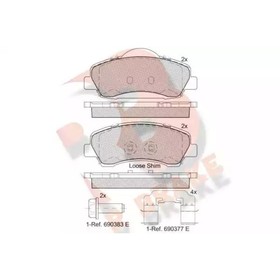 Дисковые тормозные колодки R BRAKE (противоскрипная пластина в компл.) RB2131-067 7659802