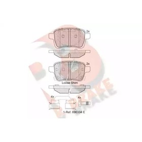 Дисковые тормозные колодки R BRAKE RB2170-203 7659809