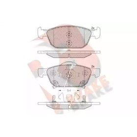 Дисковые тормозные колодки R BRAKE RB2183 7659813