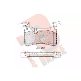 Дисковые тормозные колодки R BRAKE RB2209 7659820