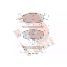Дисковые тормозные колодки R BRAKE RB2223 7659826