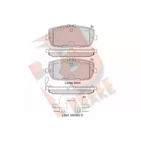 Дисковые тормозные колодки R BRAKE RB2229 7659831