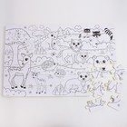 Развивающий коврик - пазл «Разукрашка», раскраска, 50х33 см, 28 деталей, виды МИКС