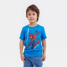 Футболка MARVEL "Человек-паук", рост 110-116 (32), синий - фото 1744403