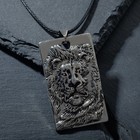 Кулон унисекс "Лев" гравюра, цвет чернёное серебро - фото 4495941