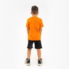 Пижама детская (футболка, шорты) KAFTAN "Trendy" р.30 (98-104), оранжевый, серый тай-дай - фото 3995673