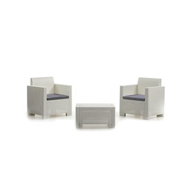 Комплект мебели "NEBRASKA TERRACE Set" (стол, 2 кресла), белый