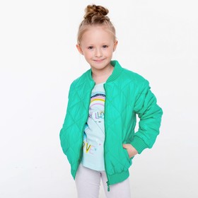 Куртка для девочки, цвет светло-зелёный, рост 110 см