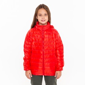 Куртка для девочки, цвет красный, рост 134 см