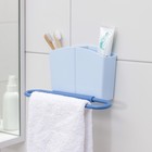 Держатель для ванных принадлежностей «Лассо», на липучке, 24,5×6,5×12 см, цвет МИКС - фото 6840604
