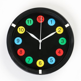 Часы настенные, серия: Детские, ′Цветные цифры′, дискретный ход, d-20 см, АА в Донецке