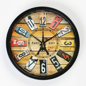 Часы настенные, серия: Интерьер, "Париж", дискретный ход, d=30 см, АА