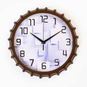 Часы настенные, серия: Интерьер, дискретный ход, d=33.5 см, АА