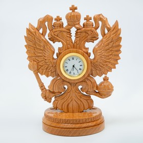 Настольные часы, серия: Интерьер, "Герб РФ", плавный ход