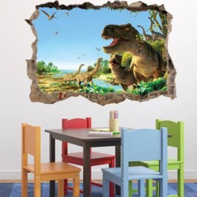 Наклейка 3Д интерьерная Динозавры 70*60см