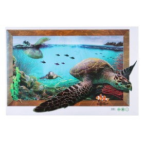 Наклейка 3Д интерьерная Черепаха 60*60см