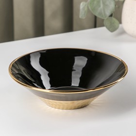 Салатник «Валери», 20×6,5 см, цвет чёрный
