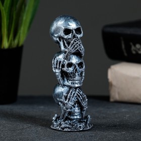 Статуэтка "Три черепа" состаренное серебро, 10х4хх4см в Донецке