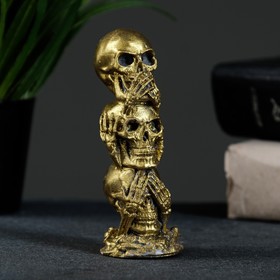 Статуэтка "Три черепа" состаренное золото, 10х4х4см в Донецке