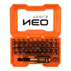 Набор бит с держателем NEO Tools, S2, намагниченный наконечник, хвостовик 1/4, 32 шт 7701464 Набор бит с держателем NEO Tools, S2, намагниченный наконечник, хвостовик 1/4, 32 шт 7701464
