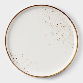 Тарелка фарфоровая с бортиком Magistro «Церера», d=20 см, цвет белый