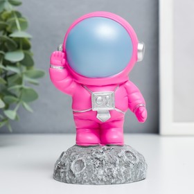 Сувенир полистоун "Астронавт на луне" ярко-розовый 11,5х6,5х6,5 см в Донецке