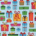 Бумага упаковочная глянцевая «Подарки», 70 × 100 см 7599033