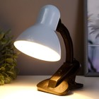 Лампа настольная Школьник на прищепке, шнур 0.9м 1х60Вт Е27 белый - фото 2913911 Лампа настольная Школьник на прищепке, шнур 0.9м 1х60Вт Е27 белый - фото 2913911