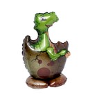 Шар-игрушка фольгированный 20" «Динозавр в скорлупе», цвет зелёный - фото 10372698