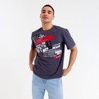 Футболка мужская MINAKU: Casual Collection MAN цвет темно-серый, р-р 54 - фото 800939042