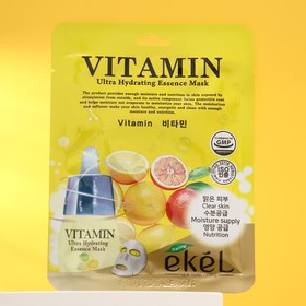Маска салфетка для лица с витаминами, EKEL, 23 г