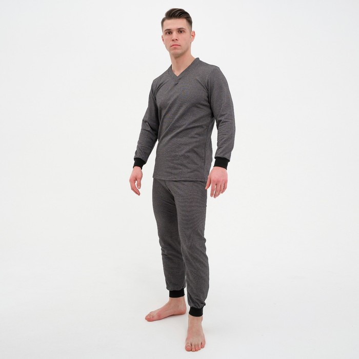 Комплект термо мужской (джемпер, брюки), цвет тёмно-серый, размер 48 - фото 4570918