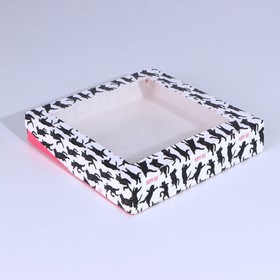 Коробка складная «Котики», 20 × 20 × 4 см