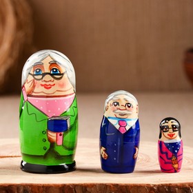 Матрёшка «Учитель», 3 кукольная. 10 см в Донецке