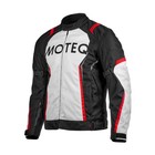 Куртка текстильная MOTEQ Spike, мужская, черный/белый, XXL 7702252 - фото 108619