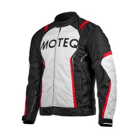 Куртка текстильная MOTEQ Spike, мужская, черный/белый, XXL