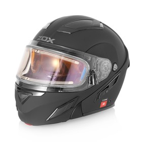 Шлем снегоходный ZOX Brigade, стекло с электроподогревом, матовый, черный, 4XL 7702438