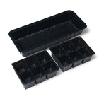 Мини-парник для рассады 40 × 16 × 13 см, 2 вставки, 12 ячеек, чёрный, Greengo 7675049
