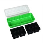 Мини-парник для рассады, 40 × 16 × 13 см, 2 вставки, 8 ячеек, чёрный, Greengo 7675050