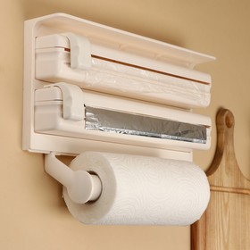 Paper towel holder, 38.5 × 19 × 7.5 cm, white color