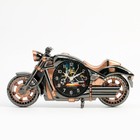 Будильник "Ретро мотоцикл", дискретный ход, 27 x 13 x 4 см, АА, коричневый - фото 1230390