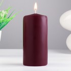 Свеча - цилиндр ароматическая "Вишня", 6х12,5 см, 35 ч, 283 г, бордовая - фото 4616906