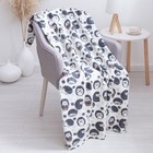 Плед Ежики 120х150см, флис 120г/м, пэ100% - фото 800829732